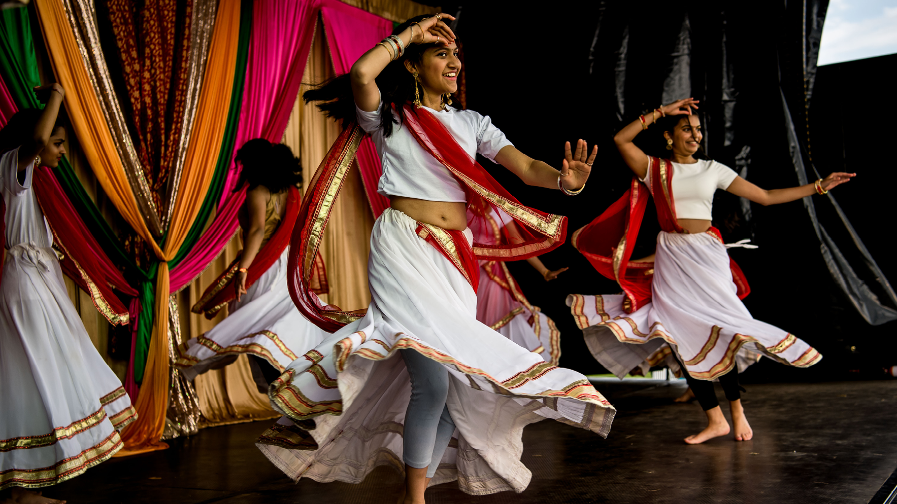 Dancers at a Diwali celebration.