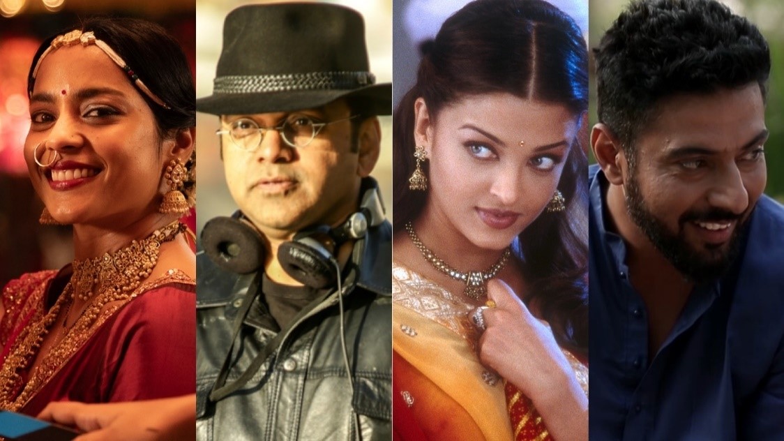 L-R- Shahana Goswami in Four Years Later, Anupam Sharma in Brand Bollywood Downunder, Aishwarya Rai Bachchan in Bride and Prejudice, and Ranveer Brar in The Wandering Chef.