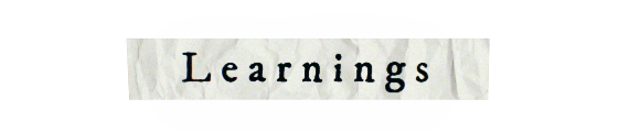Learnings